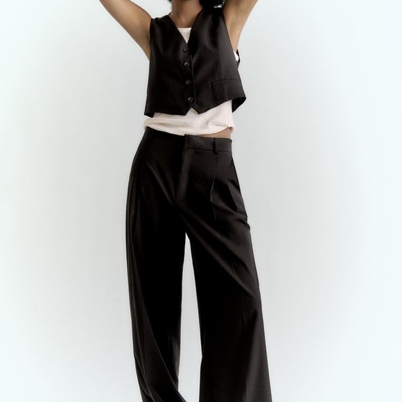 FULL-LENGTH PLEATED PANTS - Picture 5 of 9